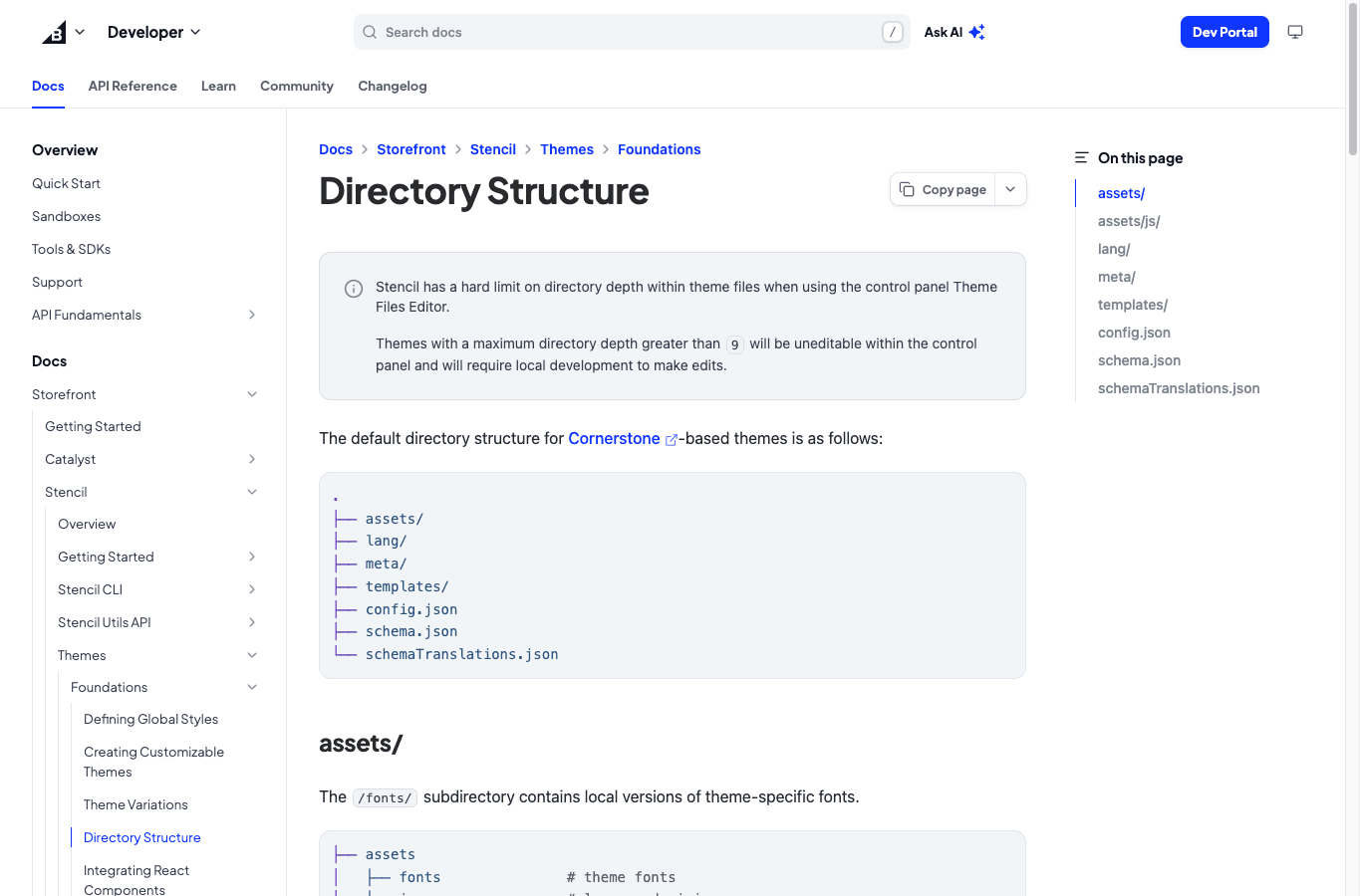 Official BigCommerce Stencil storefront documentation